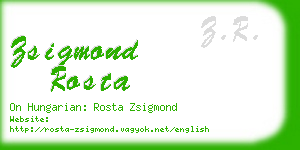 zsigmond rosta business card
